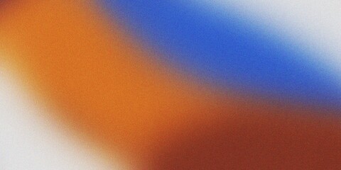 Orange Blue and White Gradient with Grain Effect abstract