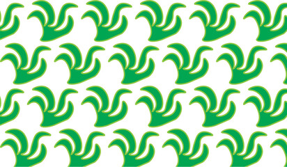 seamless pattern with green leaves repeatable art