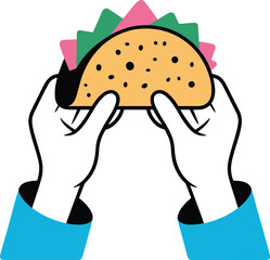 Delicious Taco Illustration for Food Blogs  Restaurants