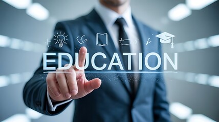 E-Learning Education Concept with Online Courses and Webinar on Internet