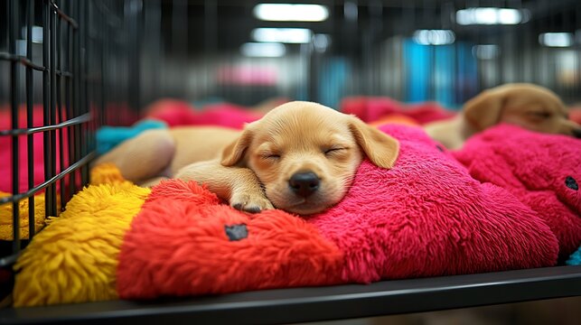 Sleeping Puppy Shelter Dog Adoption.
