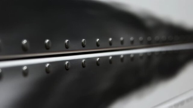 Close detail of nail heads flush with painted white shiplap boards illustrating even placement for clean professional accent wall finish.