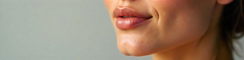 Close-up of flawlessly smooth, glowing skin, exhibiting a healthy and radiant complexion Subtle lighting enhances the natural beauty and texture , skin perfection, tone, healthy skin