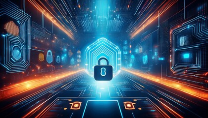 cybersecurity warning alert on virtual interface digital risk