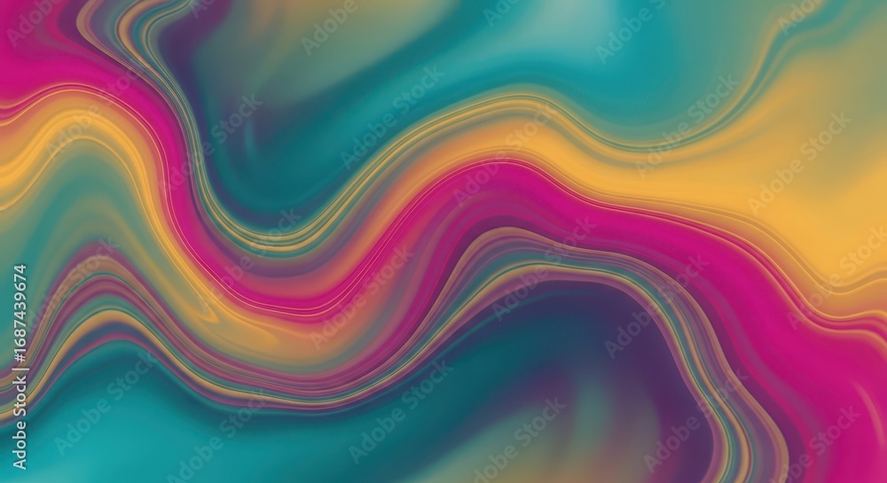 Aufkleber abstract colorful fluid marble texture background with wave pattern design