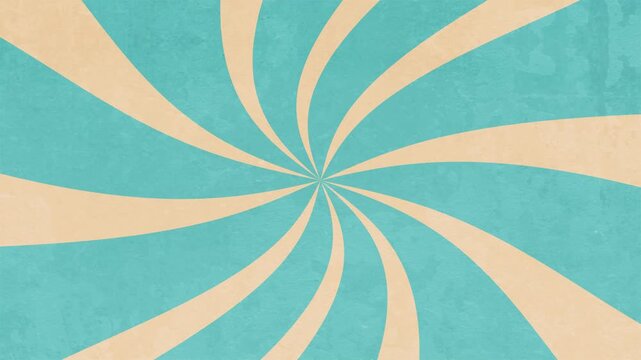 Vintage Swirl Pattern With Teal and Beige sunburst