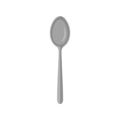 Elegant metal spoon isolated on white for culinary photography food service and kitchen essentials vector
