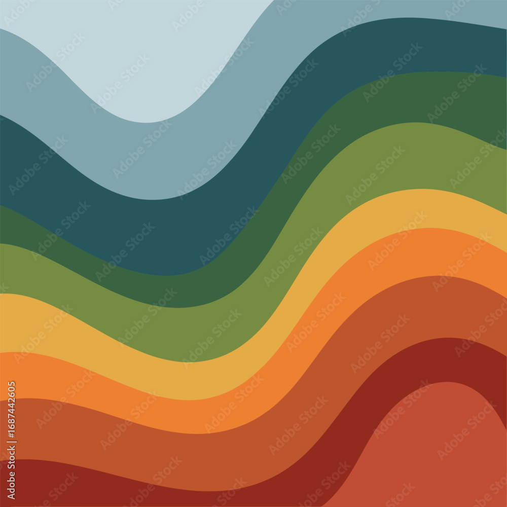Poster abstract wavy color gradient flowing lines modern art background design vector