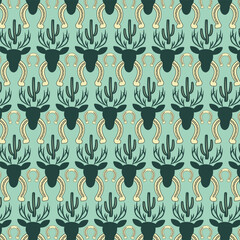 Cowboy chic seamless vector pattern