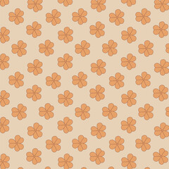 Flowers bloom seamless vector pattern