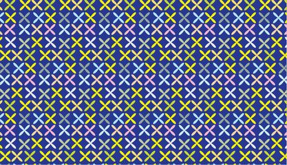 blue metal grid with flowers