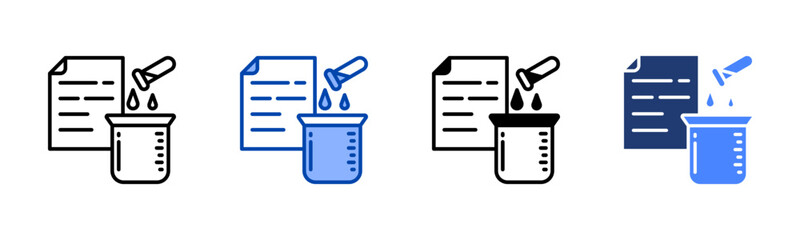 Experiment icon set multiple style collection