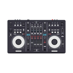 Professional DJ Mixer Controller with Two Jog Wheels and Multiple Controls