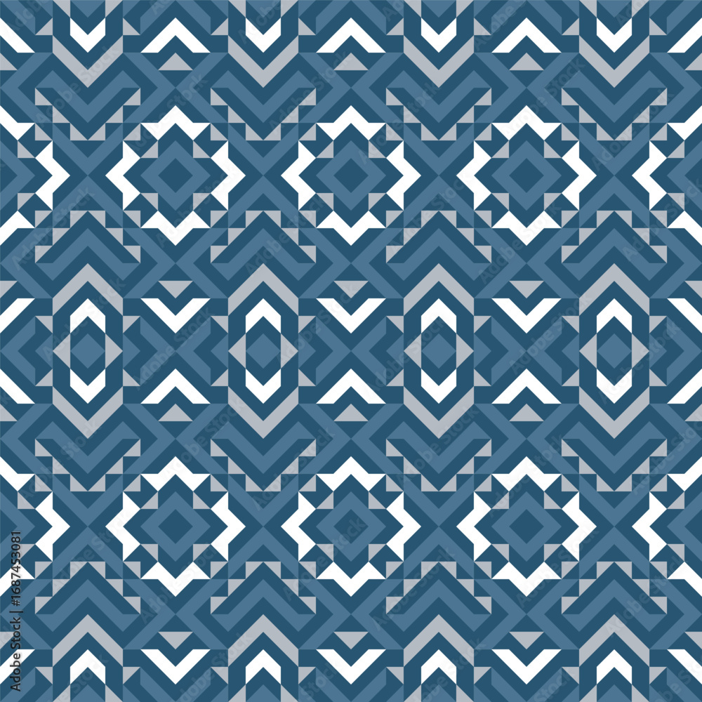 Poster geometric repeating textile design pattern with ethnic motif background texture