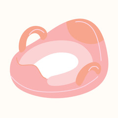 Baby potty chair, toilet training seat for toddlers, flat design