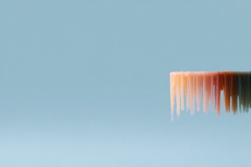 Delicate brush strokes blend colors, creating an artistic harmon