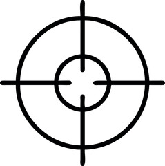 Fototapeta premium Target line art icon vector. goal icon vector. target marketing icon vector