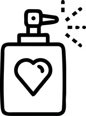 Obraz premium perfume icon line art vector