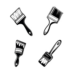 set of brush eps vector 