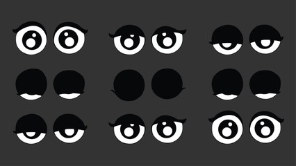 Hand-Drawn Eyes Blink | Frame by Frame Animation Vector Sequence