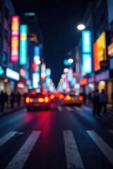 Vibrant Nightlife Blur Dynamic Motion and Blurry Lights Capture the Excitement of a Bustling City Scene - Perfect for Projects Needing Energy and Movement