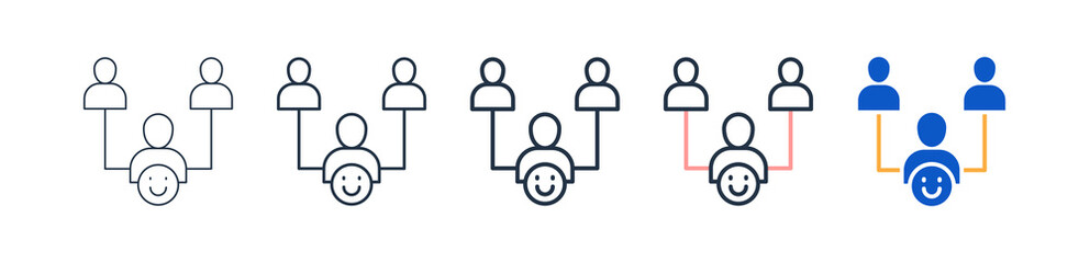 Social Life different style icons set vector illustration. 