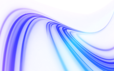 Digital image of light rays, striped lines on a blue light background. Design element for visualizing air or water flow. Light, light garland PNG.	