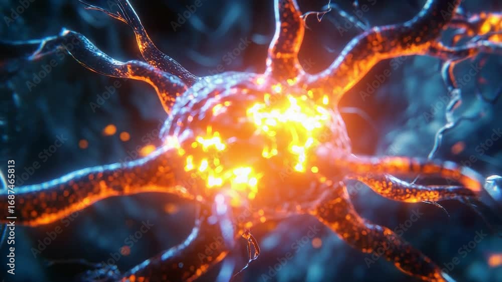 Aufkleber neuron transmitting signals in the nervous system with synapses