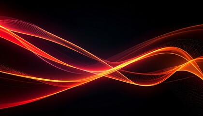 Fototapeta premium Abstract design red orange lines