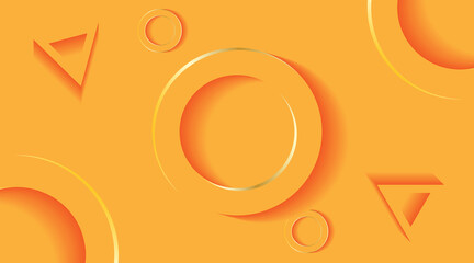 Abstract Background with Geometric Shapes and Golden Outlines A Modern and Stylish Design Perfect for Digital Projects