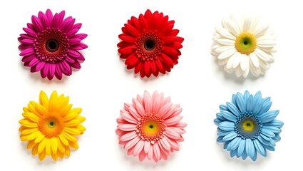 A vibrant floral arrangement on a clean white background. A concept for spring, nature, and celebrating diversity. Generative Ai.