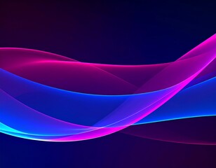 Abstract vibrant waves of fuchsia and cyan on a dark background