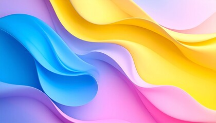 Obraz premium Abstract colorful wavy shapes