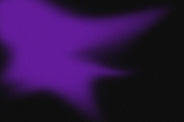 Vibrant purple nebula or smoke cloud with a grainy texture against a stark black background, evoking mystery and space