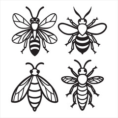 A Busy Swarm of Bees, a Dynamic and Cooperative Community of Insects Working Together, Symbolizing Teamwork and the Vital Role of Pollinators