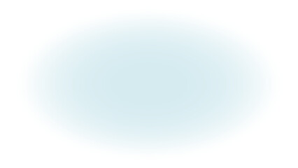Soft blue and white gradient circle, isolated on transparent background