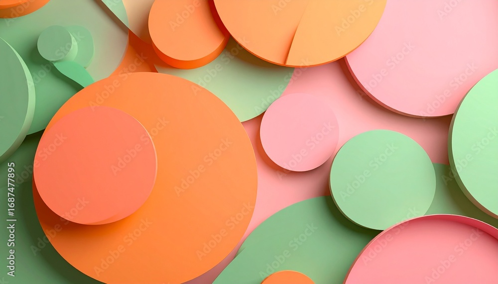Poster abstract circular shapes pattern