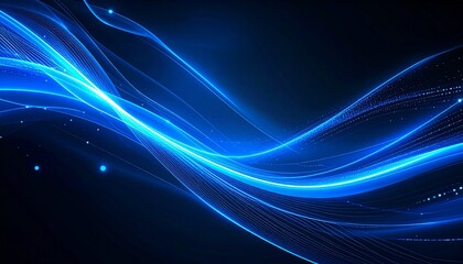 Abstract blue light waves