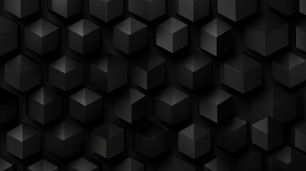 Abstract dark geometric pattern featuring a repeating arrangement of three-dimensional cubes.