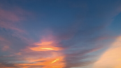 sunset in the sky