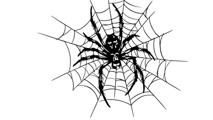 spider on a white background tattoo for men