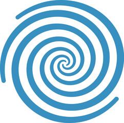 Vibrant blue spiral abstract background hypnotic swirl pattern vector