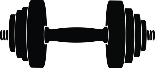 Dumbbell vector illustration scalable eps graphic for fitness and strength training