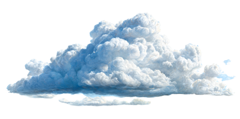 Big cloud isolated on transparent background