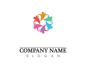 Community people care logo and symbols template