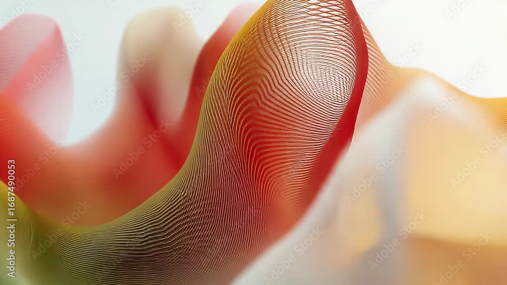 Poster abstract colorful waves flowing and creating dynamic landscape