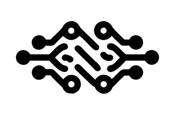 Circuit board icon for technology concept design