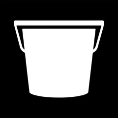 Empty Bucket Isolated Flat Drawing Illustration Art, Bucket Minimalist Simple Icon Symbol Graphic Set
