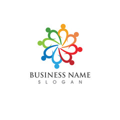 Community people group logo  social icon