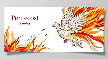 Pentecost Sunday Dove and Flames.